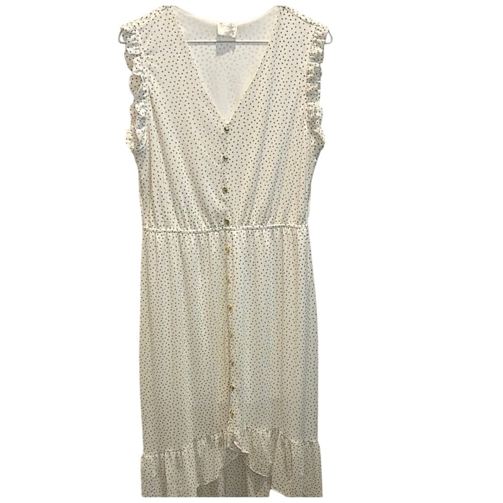 Siren Lily White Eyelet Ruffle Maxi Dress
